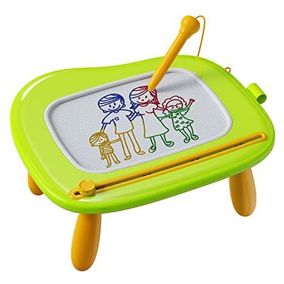 Autrucker Magnetic Drawing Board for Kids and Toddlers Age 1-6, Doodle Board with Magnetic Pen and Colorful Beads for Kids, Magnetic Dot Art, Travel Toys for