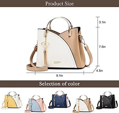 Stitching Women Summer Shoulder Crossbody Bag Chain PU Leather