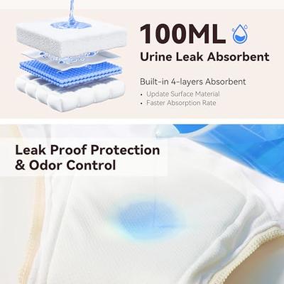 Washable Incontinence Underwear for Women Leak Proof Underwear with  Absorbency Pads Reusable Womens Incontinence Underwear Panties Protective