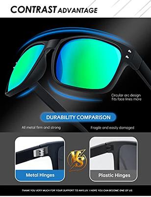 ANYLUV Polarized Sunglasses for Men Women, Lightweight Classic Square Mens  Sunglasses UV Protection for Driving