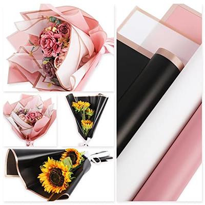 Unique Bargains Flower Wrapping Paper 30ft Floral Bouquet Waterproof  Packaging Cotton For Wedding Party Black : Target