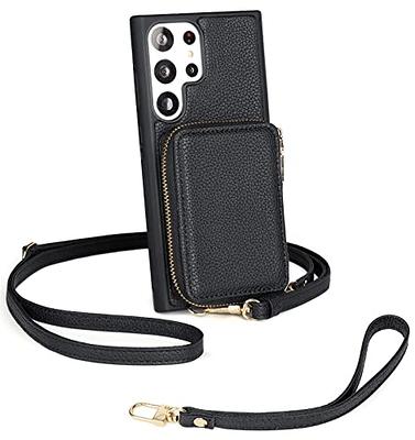 ELEHOLD Crossbody Wallet Phone Case for Samsung Galaxy S23 Ultra