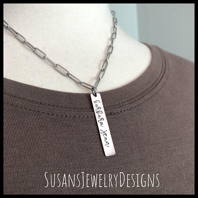 Thick Chain Word Necklace