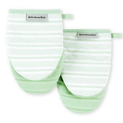 KitchenAid Onion Quilt Kitchen Towel, Oven Mitt & Potholder Set 4-Pack - Pistachio