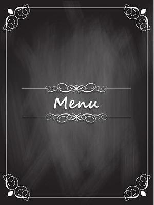 Art Print: kjpargeter's Menu Design with a Chalk Board Texture