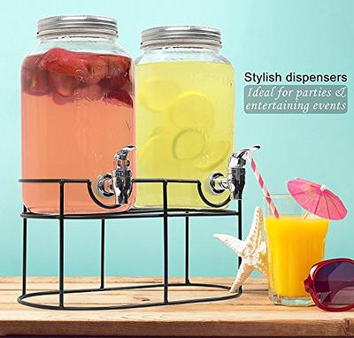 Estilo Glass Double Drink Dispenser with Stand - Set of 2, 1 Gallon Glass Beverage  Dispenser with Stand - Glass Drink Dispenser - Glass Water Dispenser for  Weddings, Juice Dispensers for Parties - Yahoo Shopping