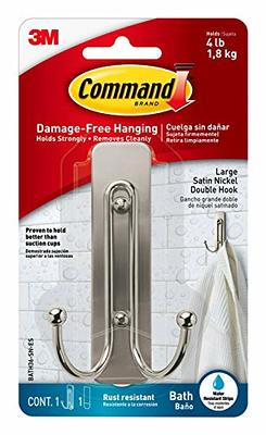 Command 5 lb. Large White Bath Towel Hook (1 Hooks, 1 Water Resistant Strips)  BATH17-ES - The Home Depot