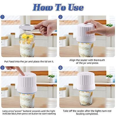 Electric Mason Jar Vacuum Sealer for Wide & Regular-Mouth Jar and