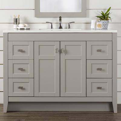 Diamond NOW Cassidy 60-in Admiral Blue Double Sink Bathroom Vanity with  White Cultured Marble Top in the Bathroom Vanities with Tops department at