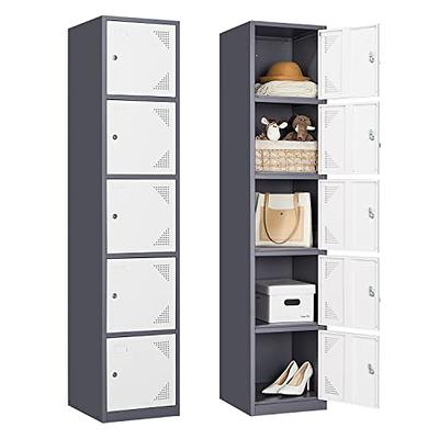 SISESOL Metal Locker Organizer for Work 66 Cabinets with Doors