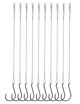 Beoccudo Circle Hooks Rigs Saltwater Steel Leader Wire, 25pcs