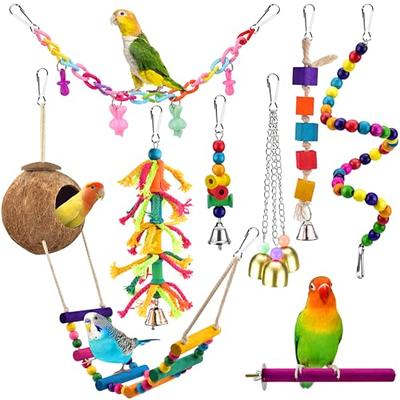 1pc Parrot Bird Toy, Bird Rope Perches, Chew Toys, With Elastic Cords And A  Comfortable Resting Place