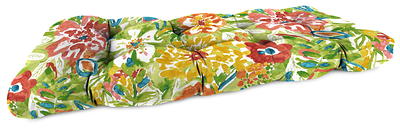 Mainstays Floral Outdoor Seat Pad Chair Cushion, Multicolor, 17 x 15.5 