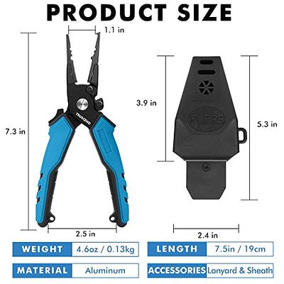 TRUSCEND Unique Lockable Fishing Pliers with Mo-V Blade Cutter