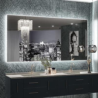 Keonjinn LED Vanity Mirror 20 x 28 inch Backlit Mirror Bathroom Mirror with Lights Wall Mounted Anti-Fog Lighted Bathroom Mirror Dimmable LED Makeup