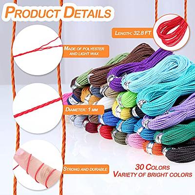 10m 1mm Wax Thread For Handmade Jewelry Making Necklace And Bracelet, Red