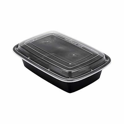 EcoQuality Black Sushi Trays with Lids 9.35 x 5.75 inch - Disposable Sushi  Container Packaging Box with Cover Carry Out Take Out Boxes Black Plastic