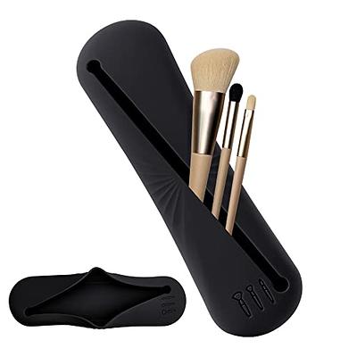 Travel Makeup Brush Case, Black / Small