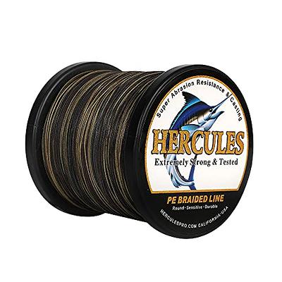 HERCULES Super Strong 300M 328 Yards Braided Fishing Line 15 LB Test for  Saltwater Freshwater PE Braid Fish Lines 4 Strands - Blue Camo, 15LB  (6.8KG), 0.16MM 