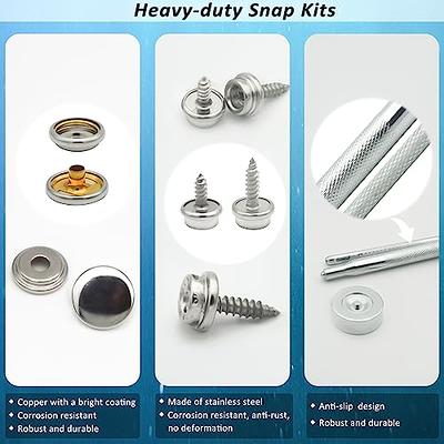 Hoeine Canvas Snap Kit, 40 Sets Marine Grade Boat Cover Snaps Heavy Duty  Snap Fastener Kit Stainless Steel Snap Button Kit for Replacement Snaps for  Boat Cover Furniture Tent - Yahoo Shopping