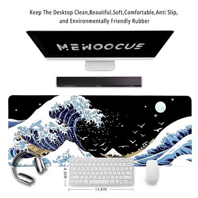 MEWOOCUE Gaming Laptop Mouse Pad,Sea Wave Big Mice Pads PC Keyboard  Waterproof and Non-Slip 31.5 x 11.8inches 3mm Thick XL,XXL Rubber Table Mat,  Kanagawa Surfing and Black Japanese Mouse Pads - Yahoo