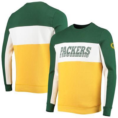 Packers Womens New Era Throwback Fleece Crew XL Green