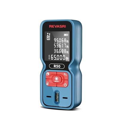 REVASRI Laser Measure 165feet Laser Distance Meter, ±1/16inch Accuracy Digital  Measurement Tool, Easy to Use, Measure in Meters/Feet/Inches/Ft+in (Battery  Included) - Yahoo Shopping