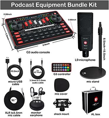 Audio Interface with Audio Mixer & Sound Card, tenlamp G3 Audio Consol