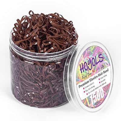 HOYOLS Brown Hair Ties Elastic Bands Small Rubber Bands for Girls Women's  Hair No Damage Mini Stretchy Ponytail Holders Tiny Hairtie for Fine Thin to  Medium Hair Bulk 1500pcs TPU (Brown) 