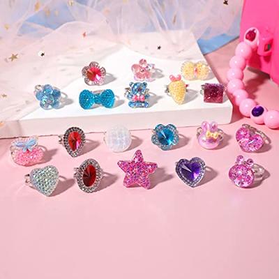 PinkSheep Little Girl Jewel Rings in Box, Adjustable, No duplication, Girl  Pretend Play and Dress Up Rings (30 Jewel Ring) - Yahoo Shopping