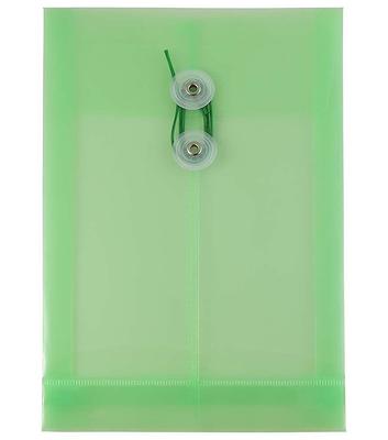  JAM PAPER Plastic Envelopes with Button & String Tie