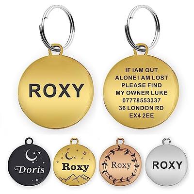 Pawsitively Pet Tags Deep Custom Stainless Steel Pet ID Tags Front and Back Engraved Dog Tags Personalized for Dogs and Cats (Bone 1 X1-1/2)