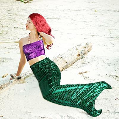 Amazon.com: Funna Mermaid Costume for Women Sequin Tail Maxi Skirt  Halloween Party Green, Small : Clothing, Shoes & Jewelry