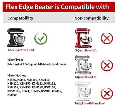 Flex Edge Beater for Kitchenaid Mixer, 4.5/5 Quart Flat Paddle Beater  Attachments with Flexible Silicone Edges Bowl Scraper for Kitchenaid  Tilt-Head Stand Mixer Accessory 4.5/5 Quart - Yahoo Shopping