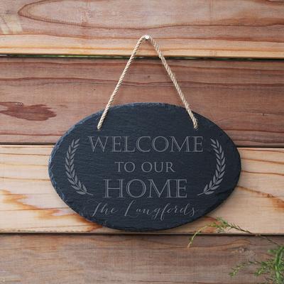 Personalized Welcome To The Home Established Date Plaque