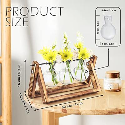 XXXFLOWER Wall Hanging Terrarium Planter with 5 Test Tubes,Wall Planters  for Indoor Plants,Plant Lover Gifts for Women Garden Office Decoration