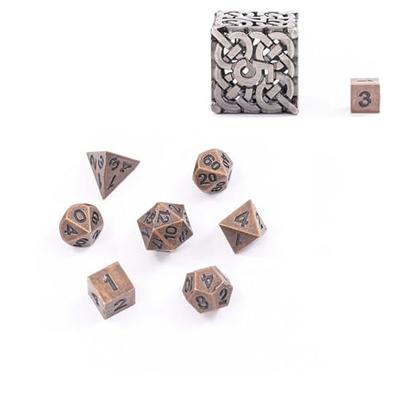  Metal dice Set D&D, Polyhedron DND Dungeons and Dragons Metal  DND dice Set, Suitable for Pathfinder RPG Shadow Run Savage World and Other Role-Playing  Game dice Sets : Toys & Games