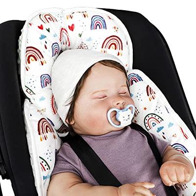 2-in-1 Car Seat Insert, CarSeat Head and Body Support,Rainbow Baby