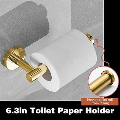 Gold Toilet Paper Holder Towel Ring,Brushed Gold Bathroom Hardware