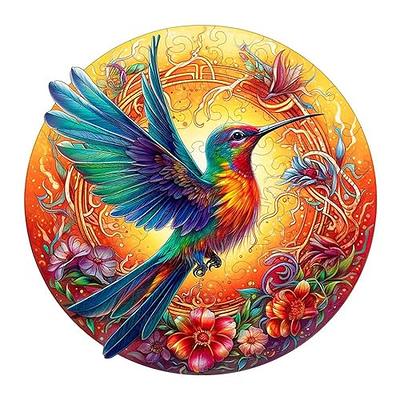 Wooden Jigsaw Puzzle 1000 Pieces, Hummingbird and Flower