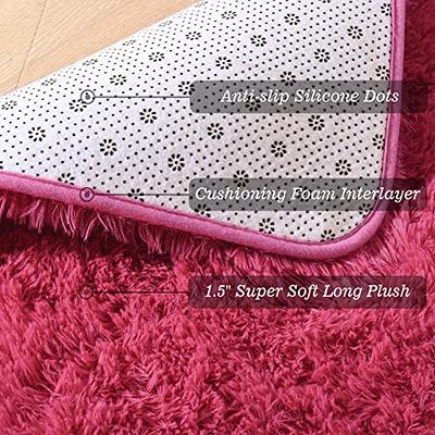 Softlife Rug for Bedroom 4x5.3 Feet Area Rug for Living Room Super Soft  Shaggy Rugs for Kids Room Fluffy Fuzzy Carpets Long Plush Bedside Rug  Nursery