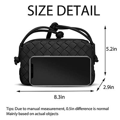 Small Crossbody Shoulder Bag for Women, Mini Camera Bag Card Holder Wallet Purse and Hand-Woven Handbags
