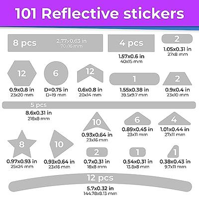 LOOM Reflective Stickers Mega Kit (101pcs Blue)• Nighttime Safety  Waterproof Self-Adhesive Decals for Helmets, Skateboard, Bike, Scooter,  E-Bike, Motorcycle & Strollers • Bright Colors - Yahoo Shopping