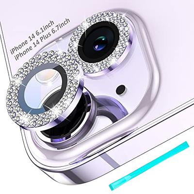 For iPhone 14 Pro Max 14 Plus Metal Tempered Glass Camera Lens