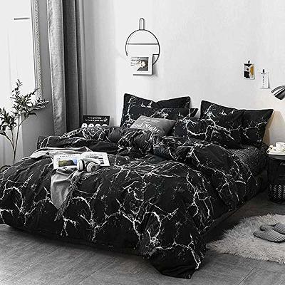 Gold White Marble Bedding Set Texture Duvet Cover Sets Adult