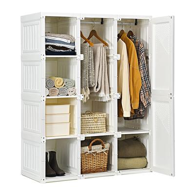 Homcom Portable Wardrobe Closet, Folding Bedroom Armoire, Clothes