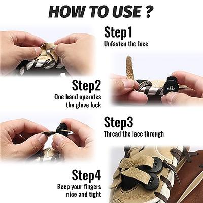Jomeya Glove Locks, 8 Pack Baseball Glove Lace Locks, No More Knots  Required, Universal Fit for Baseball and Softball Gloves (White) - Yahoo  Shopping