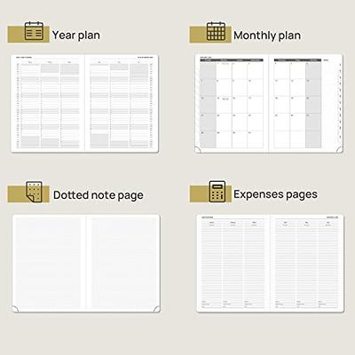 POPRUN Monthly Planner 2024-2025 Spiral Bound (8.5'' x 10.5'') 18 Months  Calendar (Jan 2024 - Jun 2025) - 4 Pages per Month with Monthly Expense 