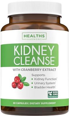 Kidney Cleanse Detox & Repair (Non-GMO) Support Urinary Tract and Bladder  Control - Powerful VitaCran Cranberry Extract & Natural Herbs - Kidney  Health Supplement - 60 Vegetarian Capsules (No Pills) - Yahoo Shopping