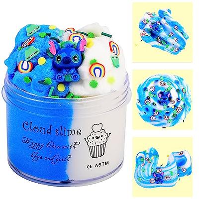 2 Pack Cloud Slime Kit with Blue Stitch and Peach Charms, Scented DIY Slime  Supplies for Girls and Boys, Stress Relief Toy for Kids Education, Party  Favor, Gift and Birthday 